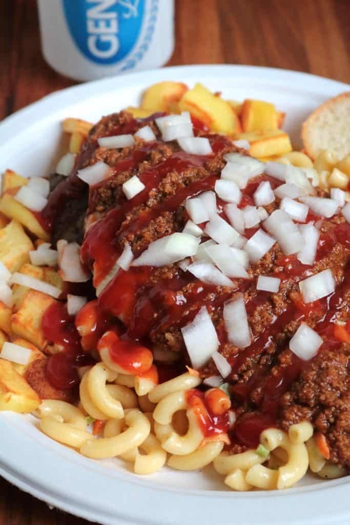 Cheeseburger Garbage Plate.