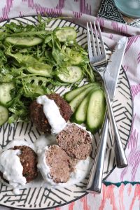 Mini Greek Meatloaf Meatballs.