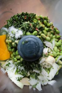 Spicy Edamame Burgers Ingredients.