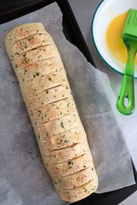 Unbaked Breakfast Stromboli.