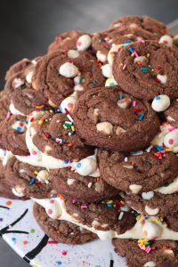 Chocolate White Chocolate Chip Cookie Cake.