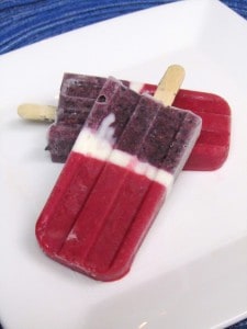 Patriotic Fruit & Yogurt Popsicles