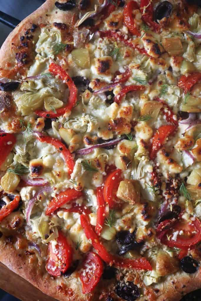 Greek Inspired Pizza.