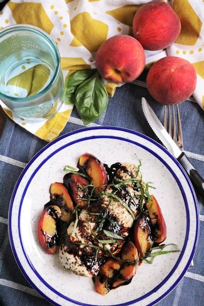 Easy Peach Chicken with Balsamic Glaze