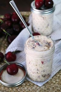 Homemade Cherry Vanilla Almond Overnight Oatmeal