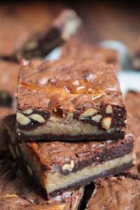 Gluten-Free Peanut Butter Chocolate Buckeye Brownies.