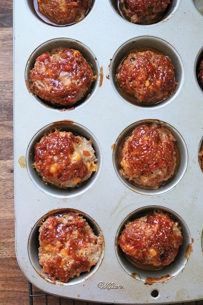 Cheddar-BBQ Turkey Meatloaf in Muffin Pan