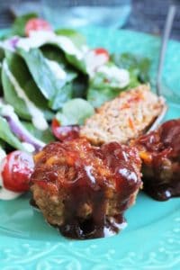 Cheddar-BBQ Turkey Meatloaf Muffins