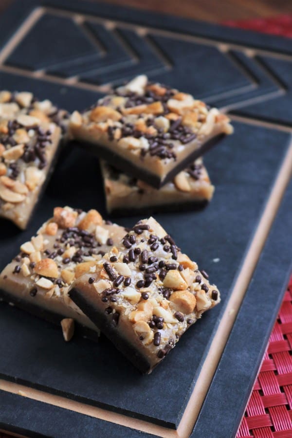 Easy Peanut Butter and Dark Chocolate Fudge