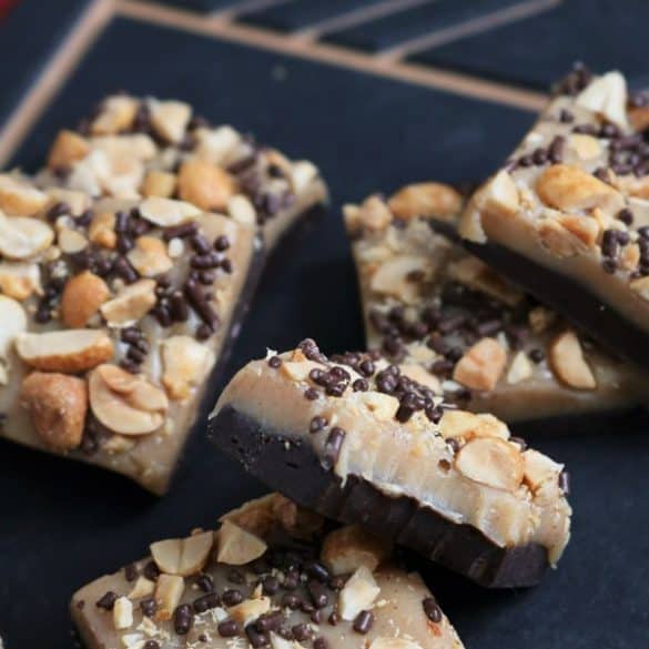 Quick Peanut Butter and Dark Chocolate Fudge