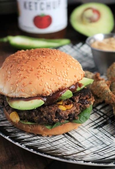 Spicy Black Bean Burgers #blackbeans
