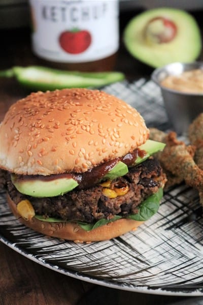 Spicy Black Bean Burgers #blackbeans