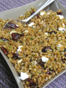 Farro Cranberry and Goat Cheese Salad