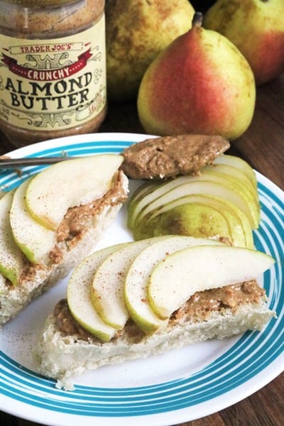 Almond Butter Pear Toast