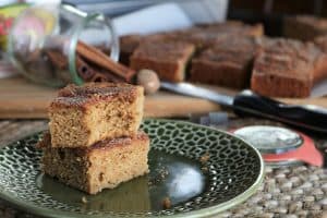 Snickerdoodle Blondies with Eggnog
