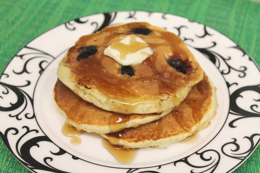 Blueberry-Flax Buttermilk Pancakes