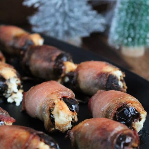 Goat Cheese Stuffed Bacon Wrapped Dates