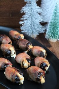 Bacon Wrapped Dates stuffed with goat cheese