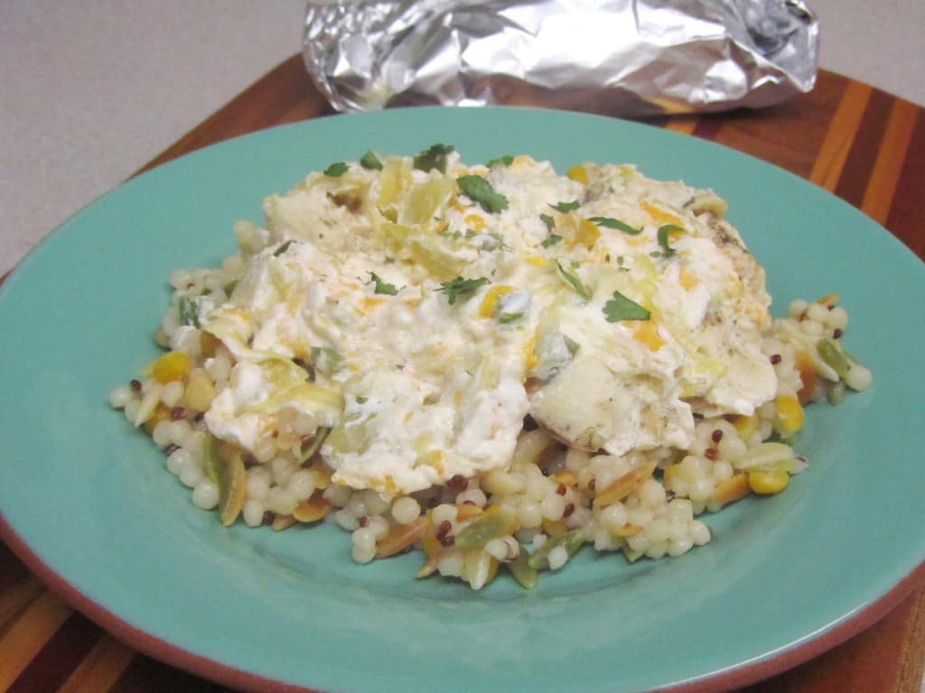 Three Cheese Chicken and Artichoke Bake