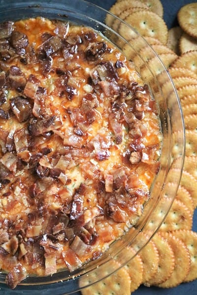Captain Rodney's Baked Cheese Dip with Ritz Crackers
