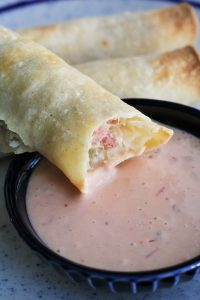 Baked Reuben Taquitos with Thousand Island Dipping Sauce