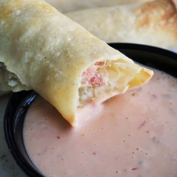 Baked Reuben Taquitos with Thousand Island Dipping Sauce