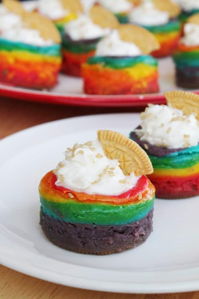 Mini Rainbow Cheesecake Bites 1