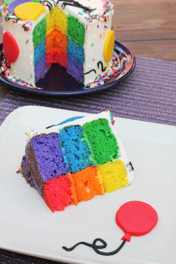 Rainbow Surprise Inside Lemon Cake