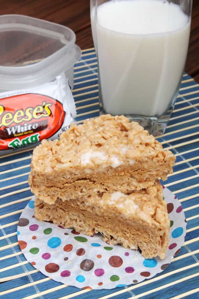 White Chocolate Peanut Butter Cup Rice Krispies Treat 2
