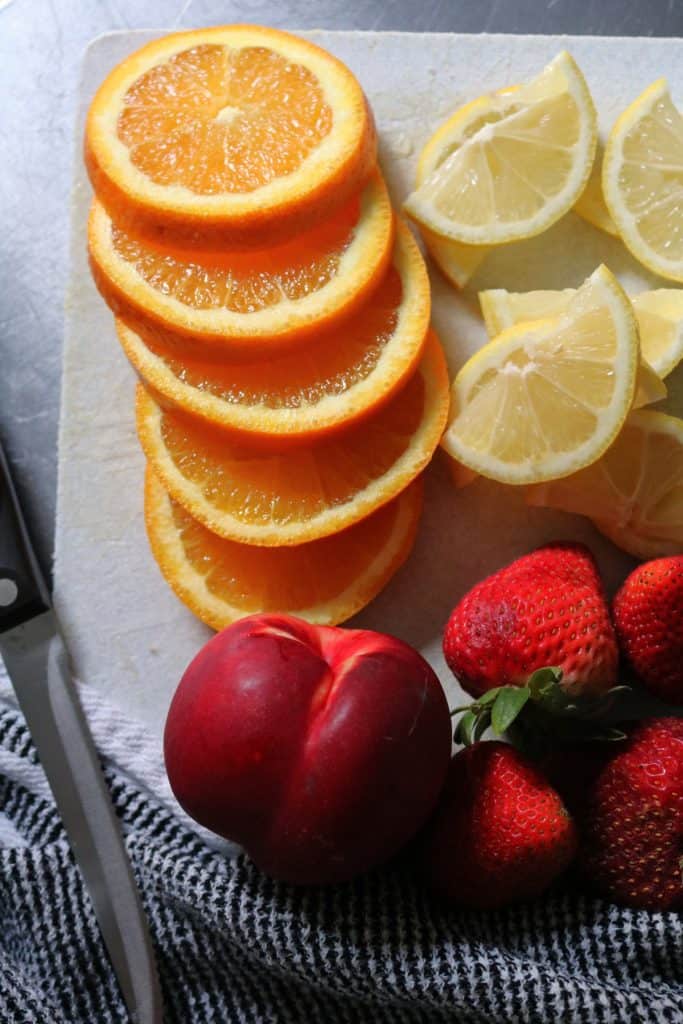 Fruity Sangria Ingredients.