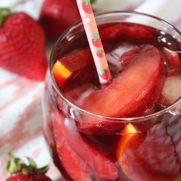Fruity Sangria in Glass.