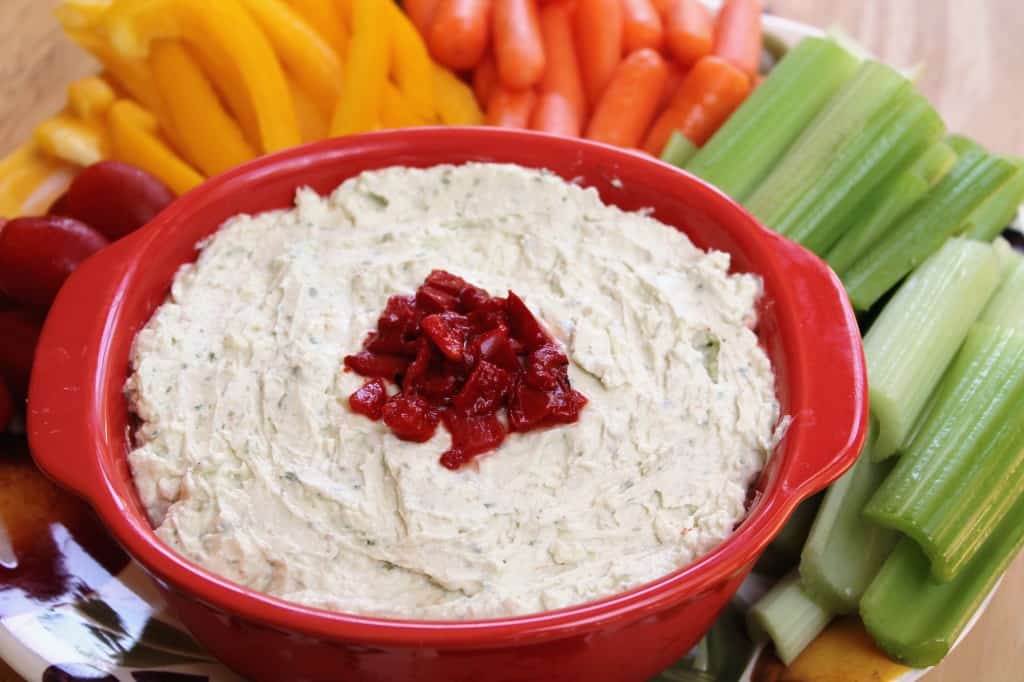 Pesto-Feta Dip with Roasted Red Pepper 1