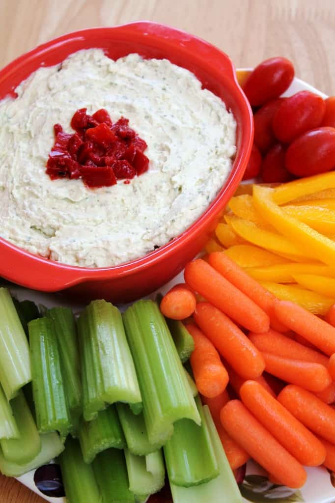 Pesto-Feta Dip with Roasted Red Pepper 2