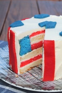 USA Flag Layer Cake