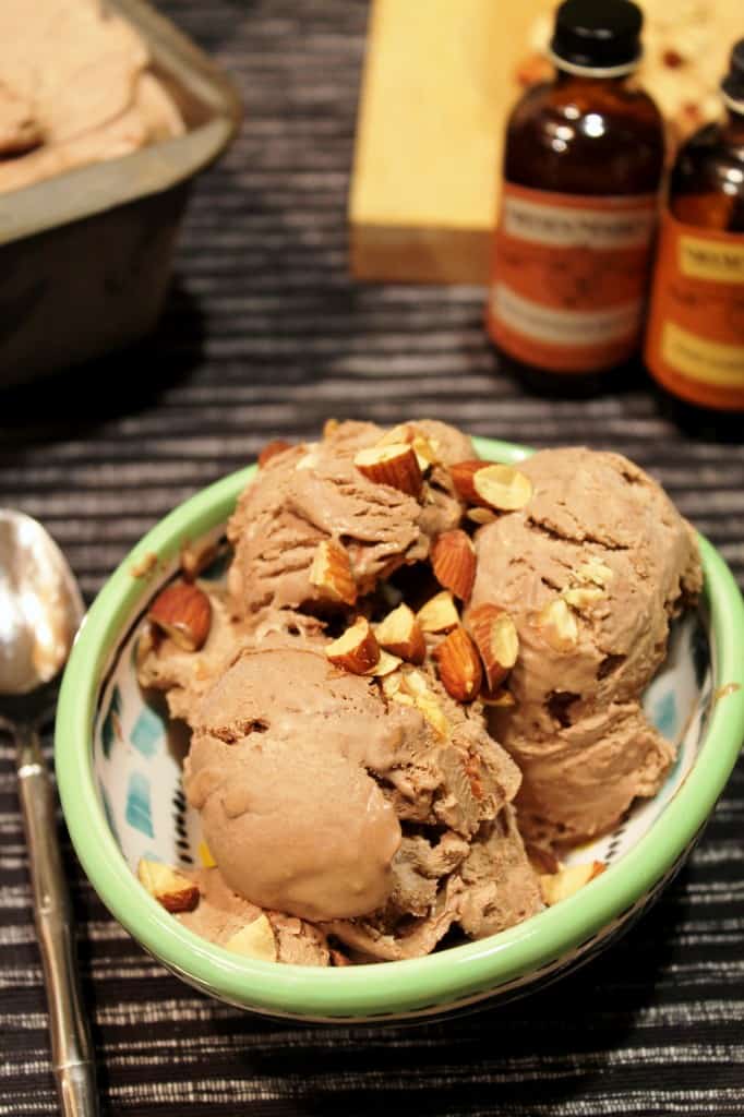 No-Churn Chocolate Almond Ice Cream 2