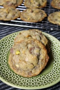 Pistachio & Toffee Chocolate Chip Cookies