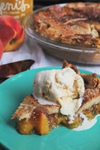 Slice of Fresh Peach Pie