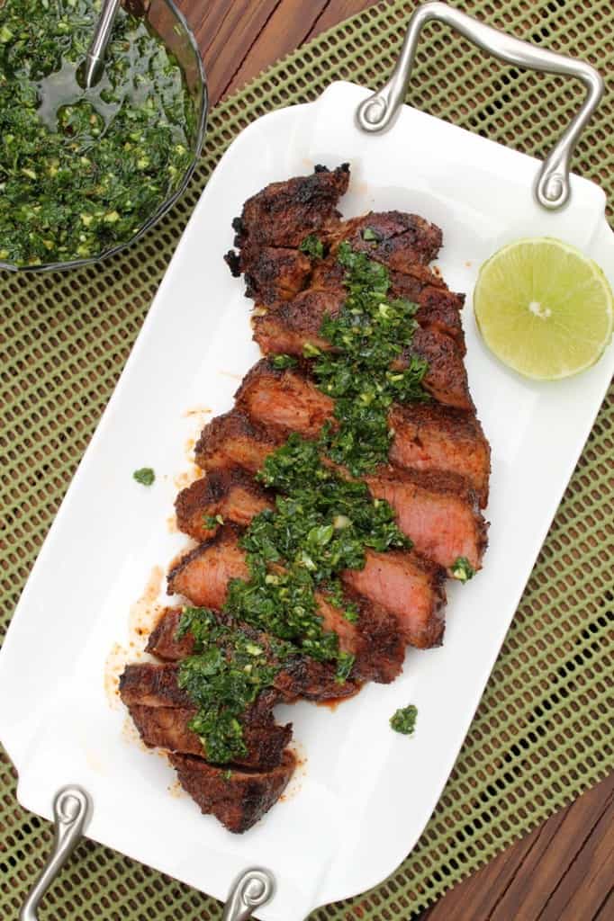 Skirt Steak with Kale Chimichurri Sauce 2x