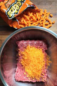 Making Cheetos Burgers.