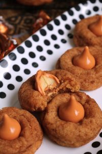 Pumpkin Spice Hershey's Kiss Snickerdoodle Blossoms.