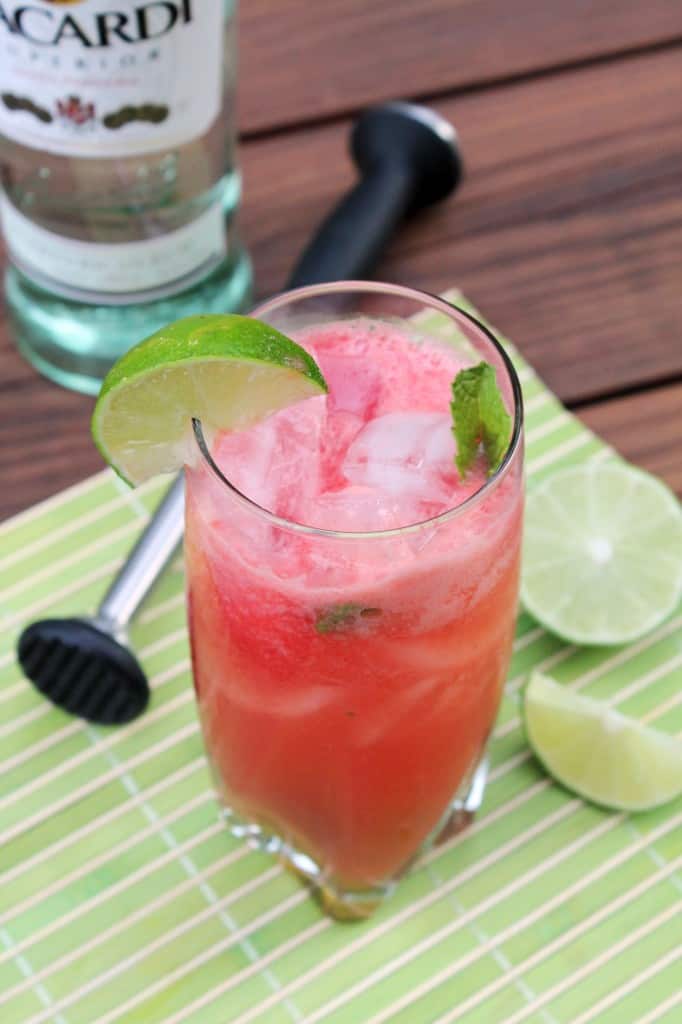 Homemade Watermelon Mojito.