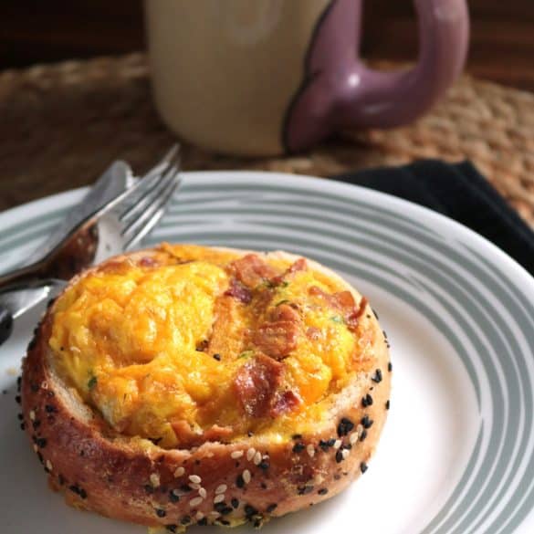 Bagel Quiche for One.