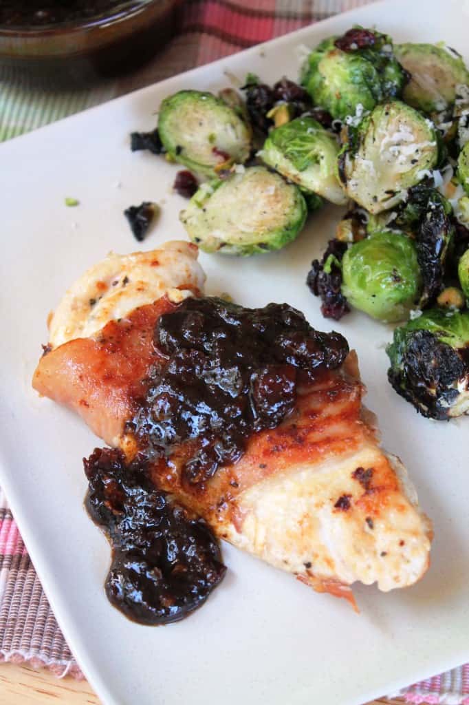 Prosciutto-Wrapped Chicken with Balsamic Date Sauce