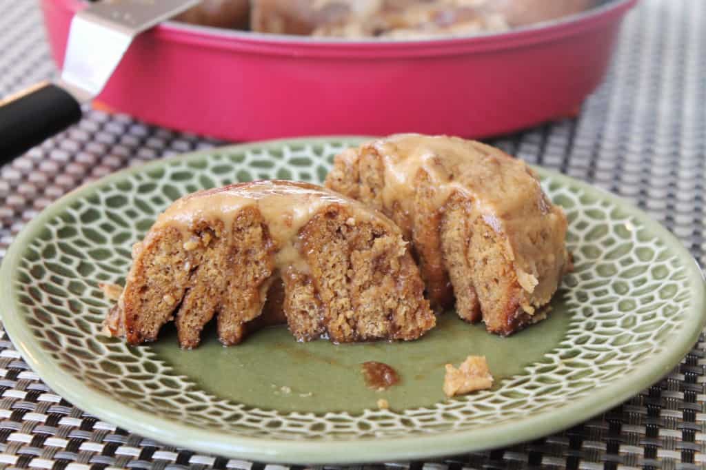 Gingerbread Cinnamon Rolls with Speculoos Icing 2