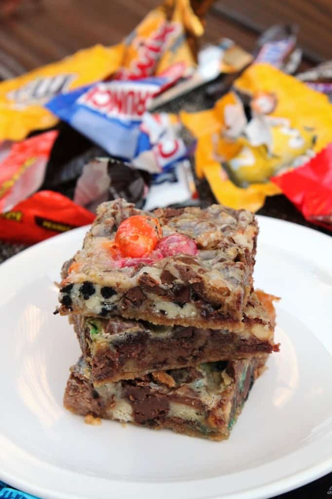 Leftover Halloween Candy Layer Bars