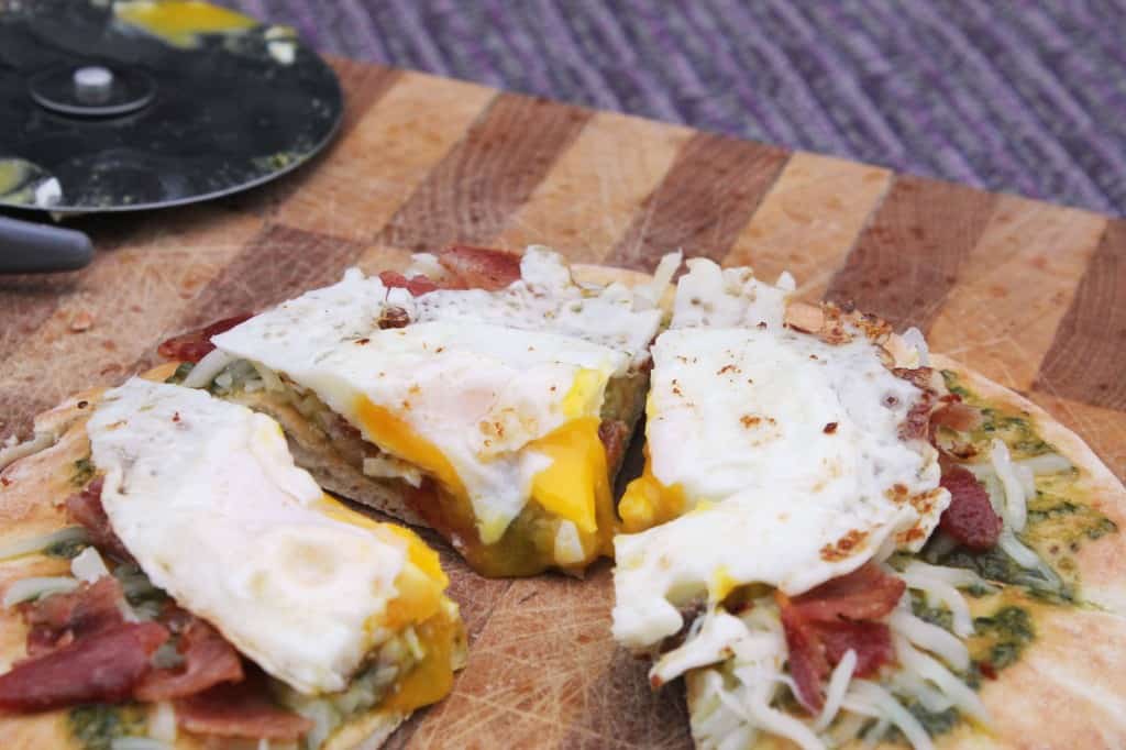 Pita Breakfast Pizza for One 1