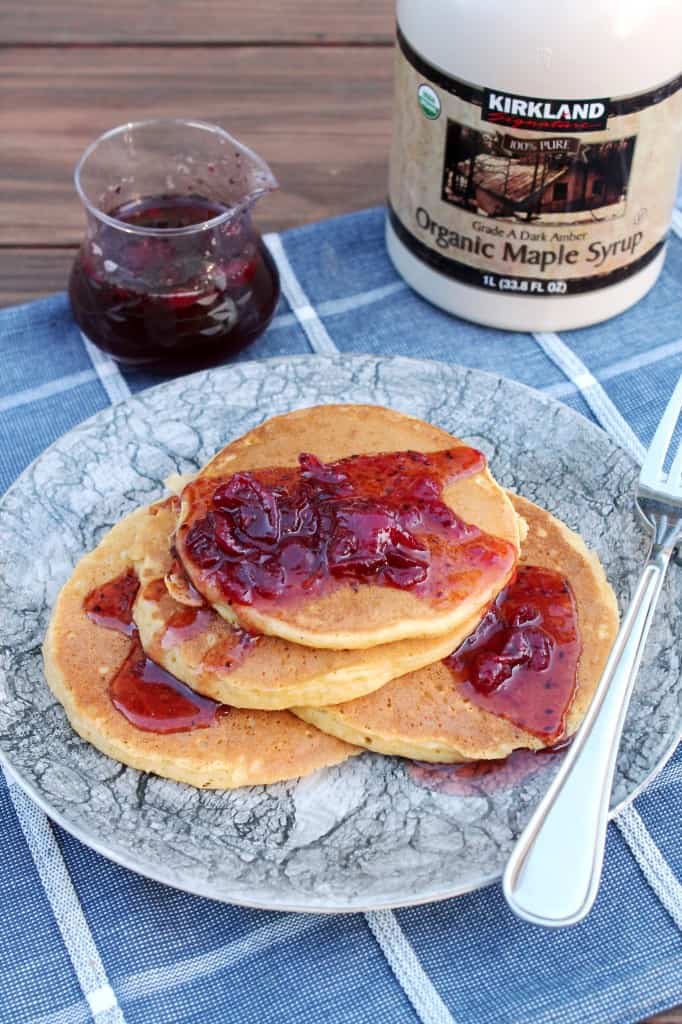 Sweet Potato Casserole Pancakes with Cranberry Sauce Syrup 2