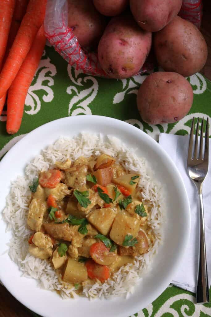 Easy Chicken Curry over Rice.