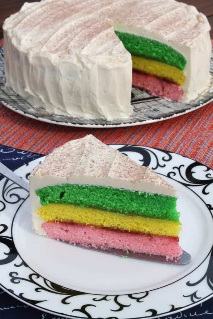 Easy Italian Rainbow Cookie Cake 1