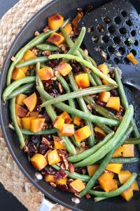 Skillet Orange Glazed Green Beans and Butternut Squash.